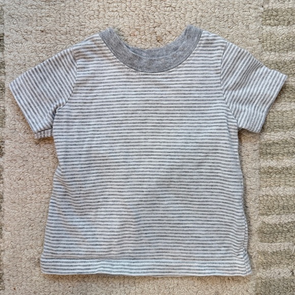 Gray And White Striped Baby Shirt - Picture 2 of 3